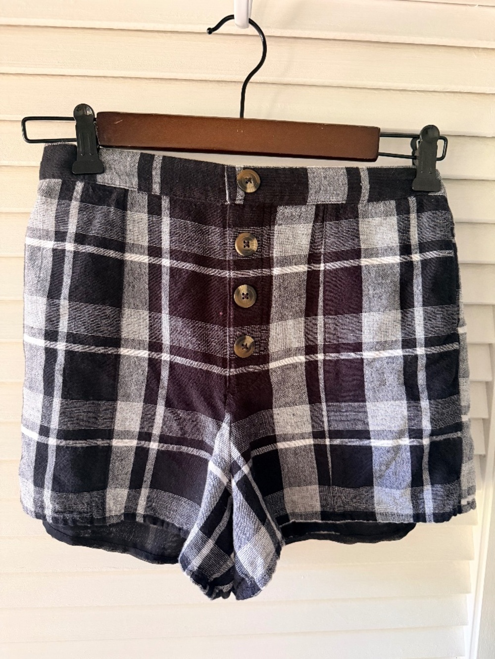 American Eagle Plaid Shorts XS Cotton Linen Y2K Grunge Dark Academia Preppy
